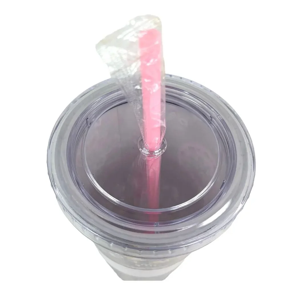 Vera Bradley Double Wall Travel Tumbler 24 oz Straw New